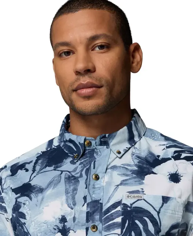 Men's Rapid Rivers Printed Shirt - Collegiate Navy/Flower Blur - 3