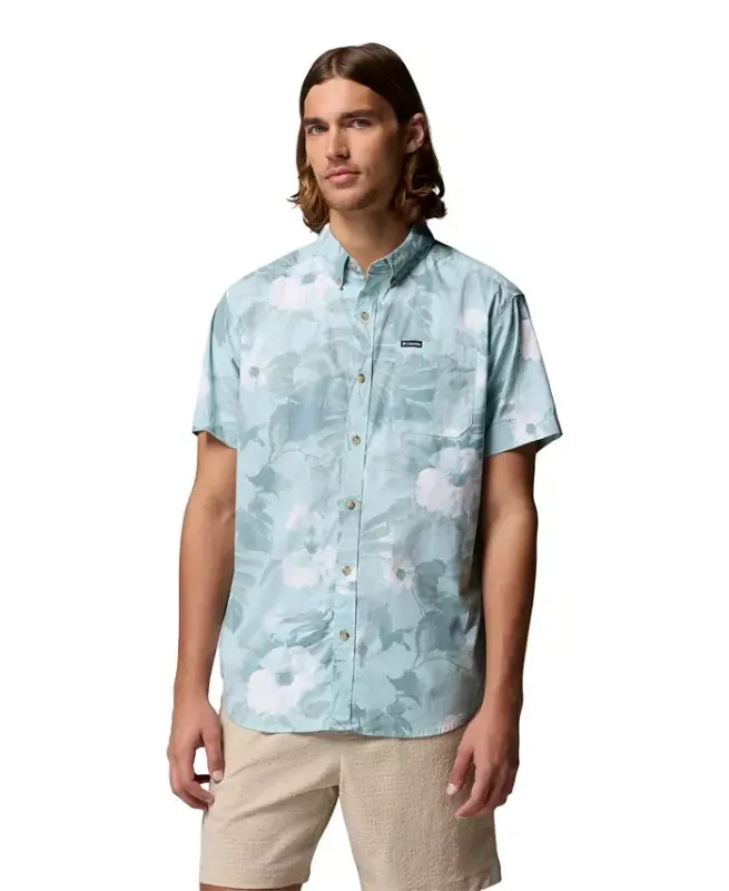Men's Rapid Rivers Printed Shirt - Crushed Blue/Flower Blur - 1
