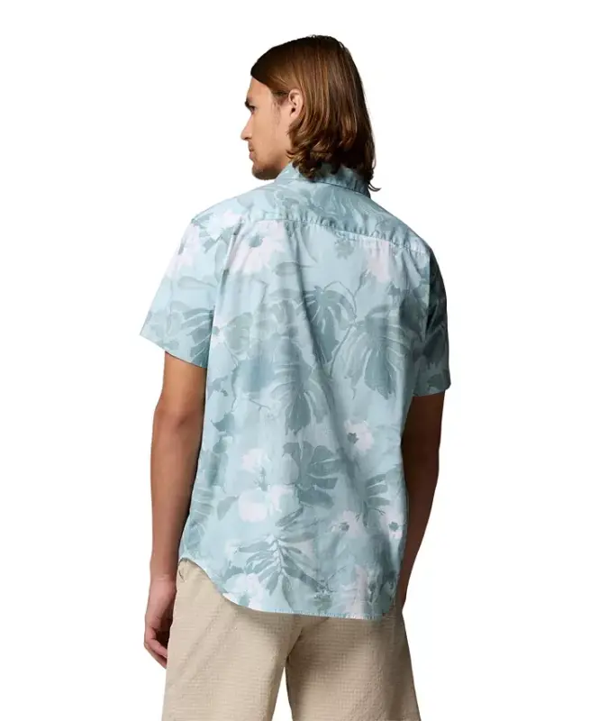 Men's Rapid Rivers Printed Short-Sleeve Shirt - Crushed Blue/Flower blur - 5