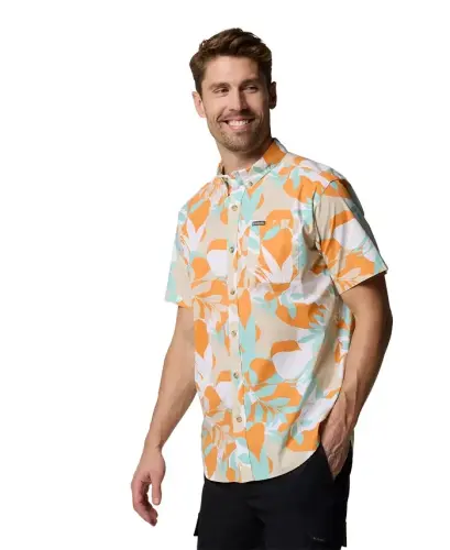 Men's Rapid Rivers Printed Short-Sleeve Shirt - Dark Stone - 3