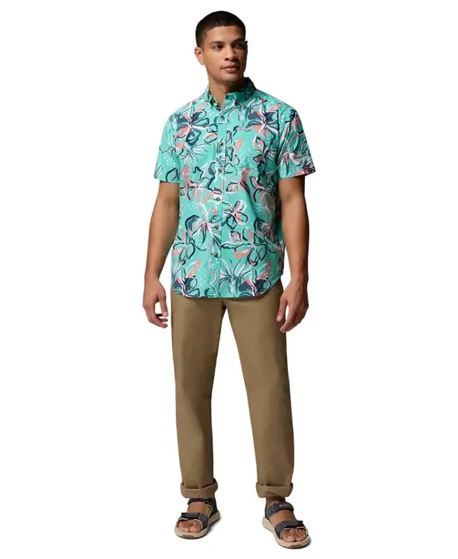 Men's Rapid Rivers Printed Short-Sleeve Shirt - Dolphine Tropic - 2
