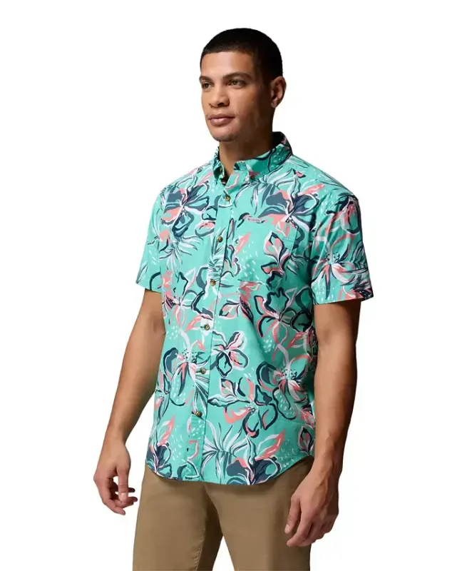 Men's Rapid Rivers Printed Short-Sleeve Shirt - Dolphine Tropic - 3