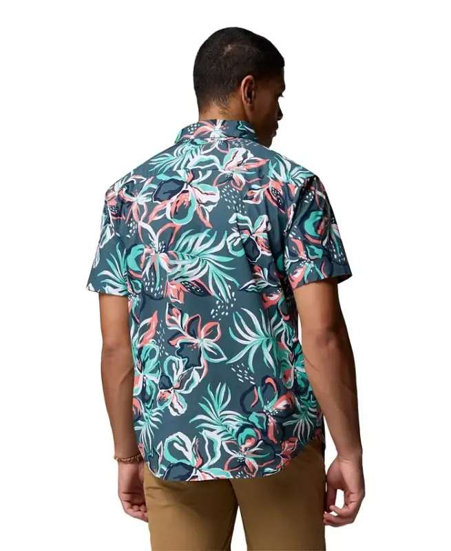 Men's Rapid Rivers Printed Short-Sleeve Shirt - Everblue Tropic - 5