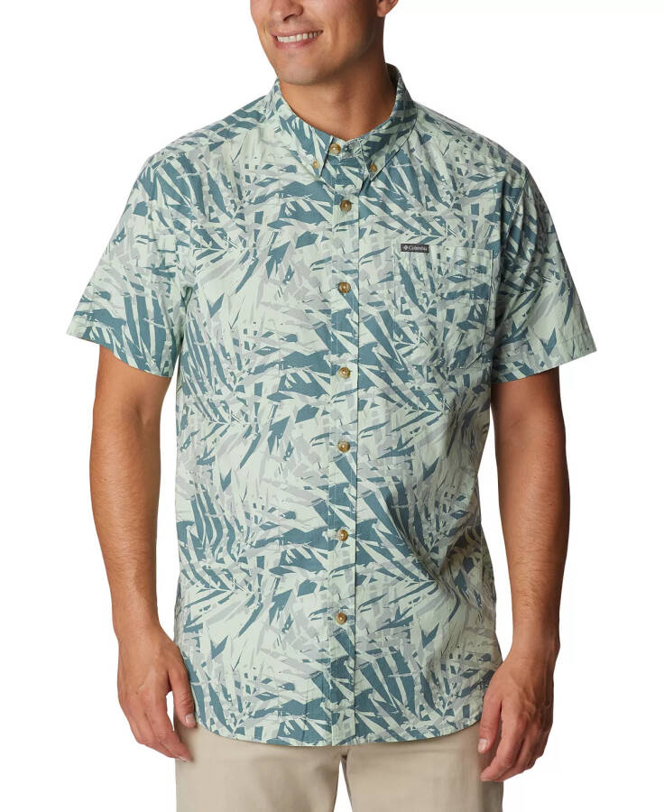 Men's Rapid Rivers Printed Short Sleeve Shirt Metal Dye Palms - 1