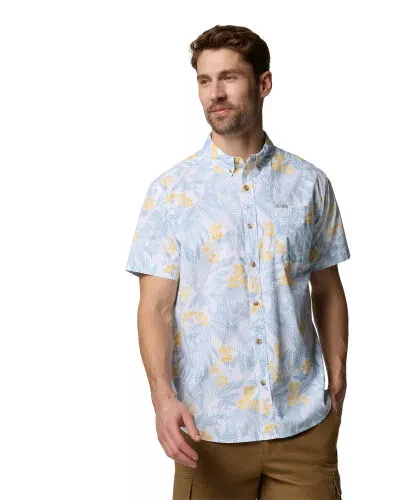 Men's Rapid Rivers Printed Short Sleeve Shirt-White Line - COLUMBIA
