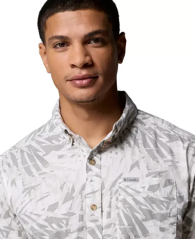 Men's Rapid Rivers Printed Shirt - White/Dye Palms - 4