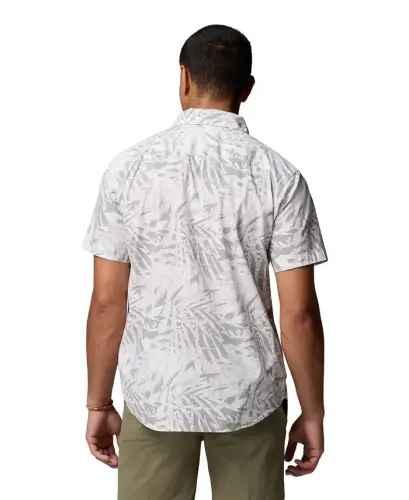 Men's Rapid Rivers Printed Short-Sleeve Shirt - White/Dye Palms - 5