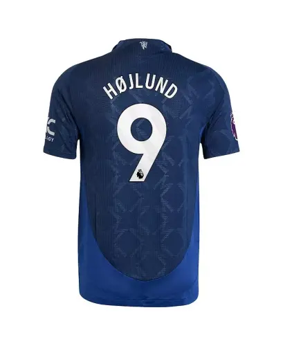 Men's Rasmus Hojlund Navy Manchester United 2024/25 Away Authentic Player Jersey-Navy - 3