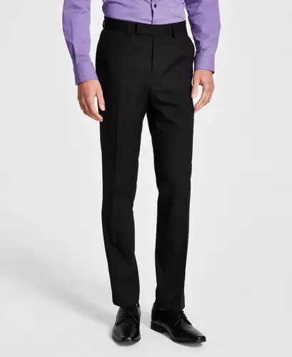 Men's Ready Flex Slim-Fit Kostyumi-Qora - 9