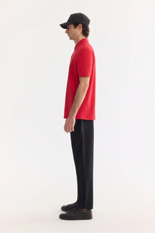Men's Red 100% Cotton Quick-Dry Wrinkle-Resistant - 4