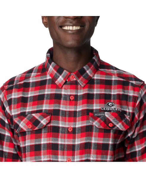 Men's Red Georgia Bulldogs Flare Gun Flannel Long Sleeve Shirt Red - 3