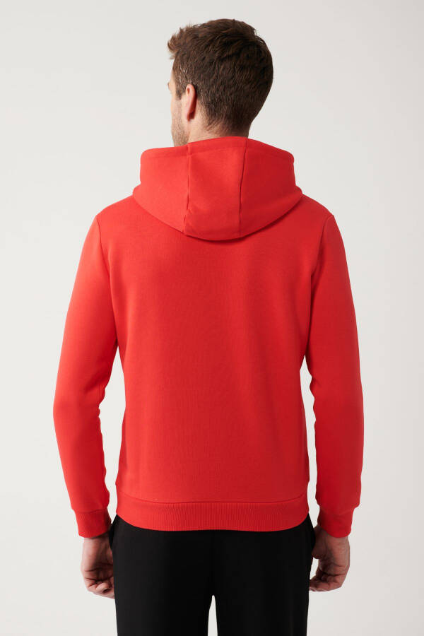 Men's Red Hooded Sweatshirt - 10