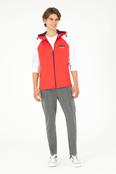 Men's Red Knit Cardigan - 4