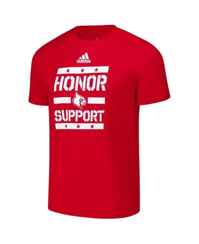 Men's Red Louisville Cardinals Honor Support Pre-Game T-Shirt-Red - 3