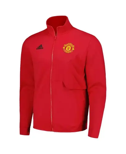 Men's Red Manchester United 2023/24 Anthem Full-Zip Jacket-Red - 3