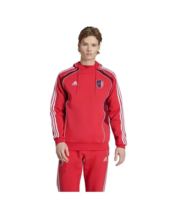 Men's Red St. Louis City SC 2025 Travel Pullover Hoodie-Red - ADIDAS