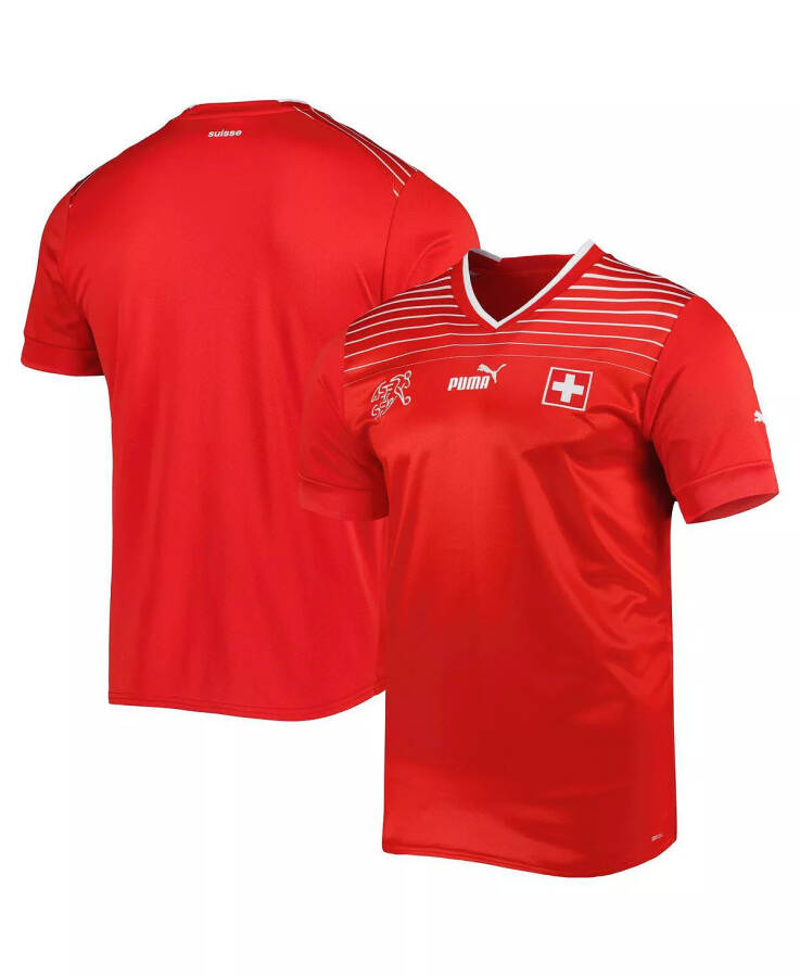 Men's Red Switzerland National Team 2022/23 Home Replica Jersey Red - 1