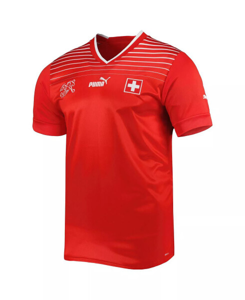 Men's Red Switzerland National Team 2022/23 Home Replica Jersey Red - 3