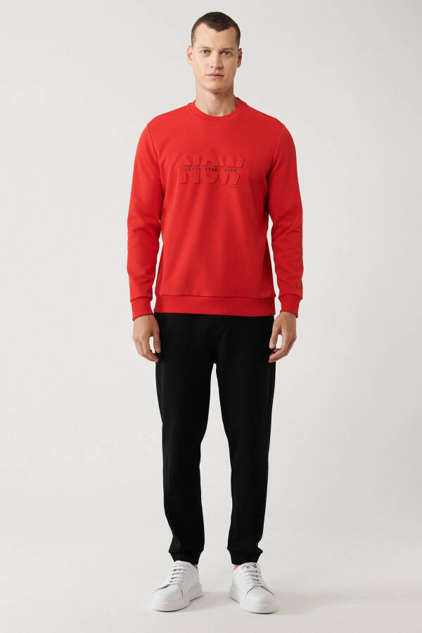 Men's Red Unisex Sweatshirt - 12