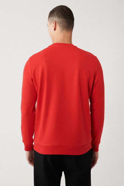 Men's Red Unisex Sweatshirt - 4