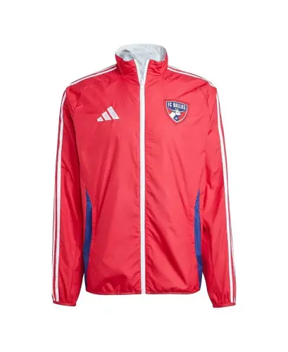 Men's Red/Light Blue FC Dallas 2025 Anthem Reversible Full-Zip Jacket-Red, Light Blue - ADIDAS (1)