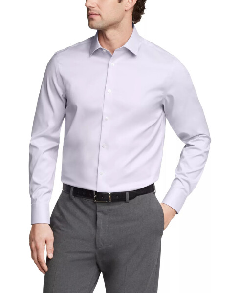 Men's Refined Cotton Stretch Regular Fit Dress Shirt LILAC - 1