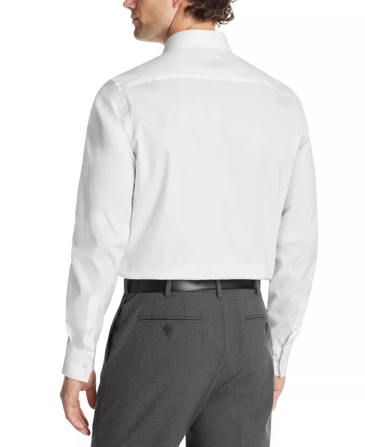 Men's Refined Cotton Stretch Regular Fit Dress Shirt White - 2