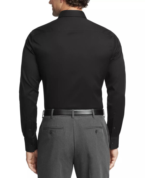 Men's Refined Slim Fit Stretch Dress Shirt Black - 2