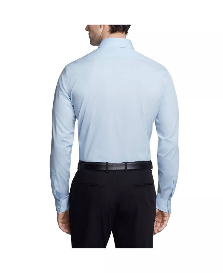 Men's Refined Slim Fit Stretch Dress Shirt Blue - 2