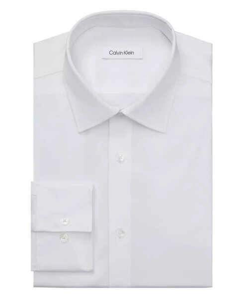 Men's Refined Slim Fit Stretch Dress Shirt White - 3