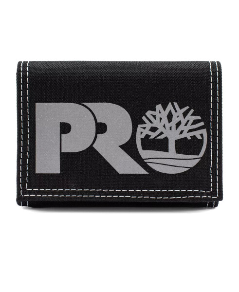 Men's Reflective Print Trifold Wallet Black - 1