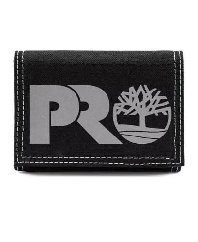 Men's Reflective Print Trifold Wallet-Black 
