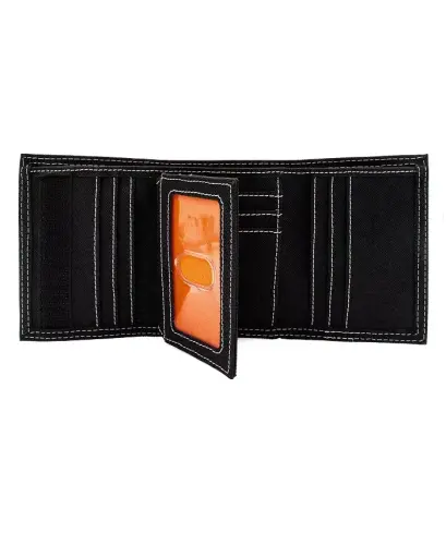 Men's Reflective Print Trifold Wallet-Black - 3