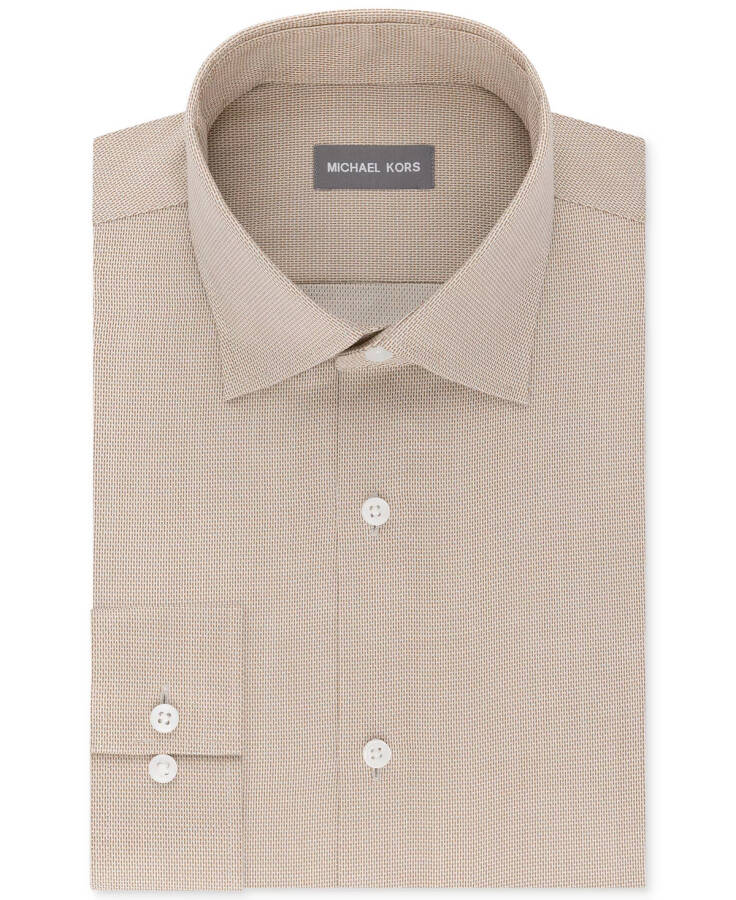 Men's Regular Fit Airsoft Non-Iron Performance Dress Shirt Almond - 1