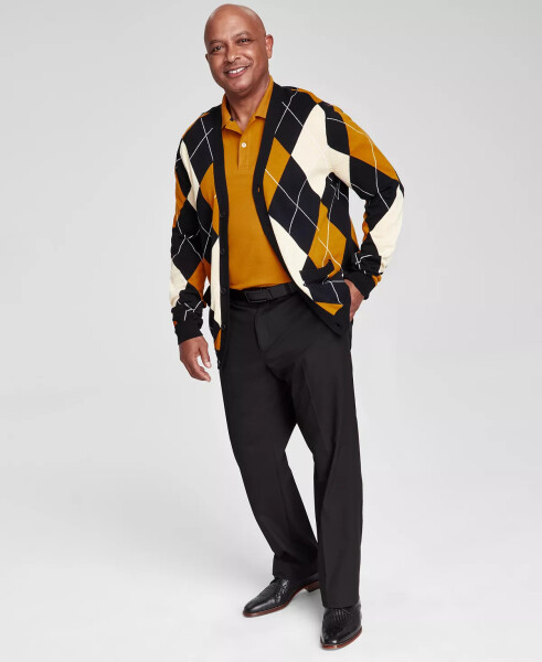 Men's Regular-Fit Argyle Cardigan, Created for Modazone Golden - 5