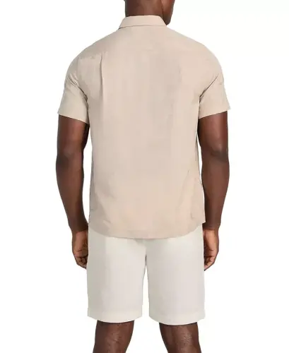 Men's Regular-Fit Botanical Jacquard Button-Down Shirt - 4