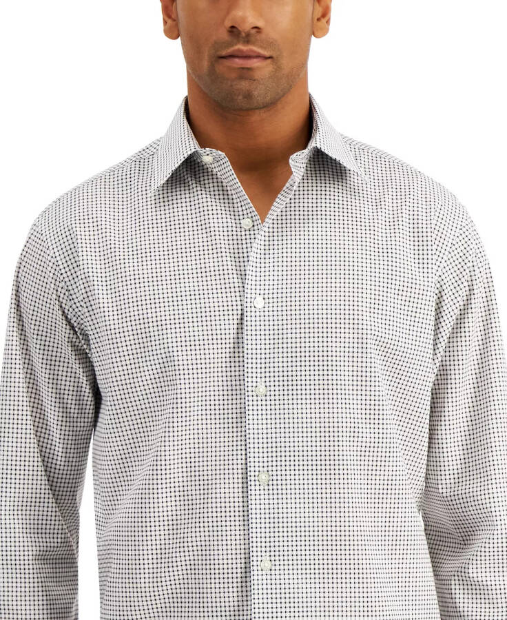 Men's Regular Fit Check Dress Shirt, Created for Modazone Black - 6