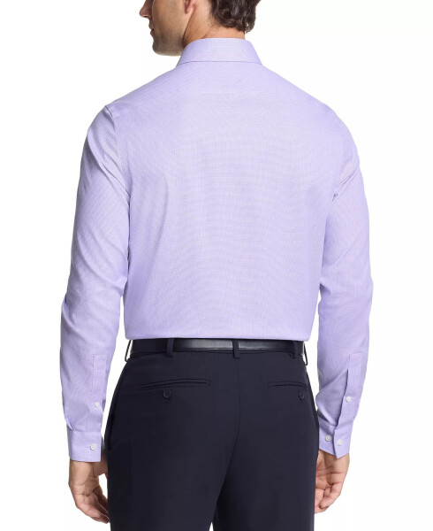 Men's Regular Fit Comfort Stretch Ultra Wrinkle-Resistant Solid Dress Shirt Purple - 2