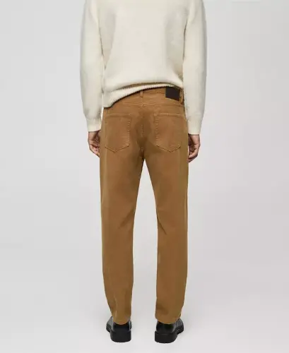 Men's Regular-Fit Corduroy Pants - Medium Brown - 4