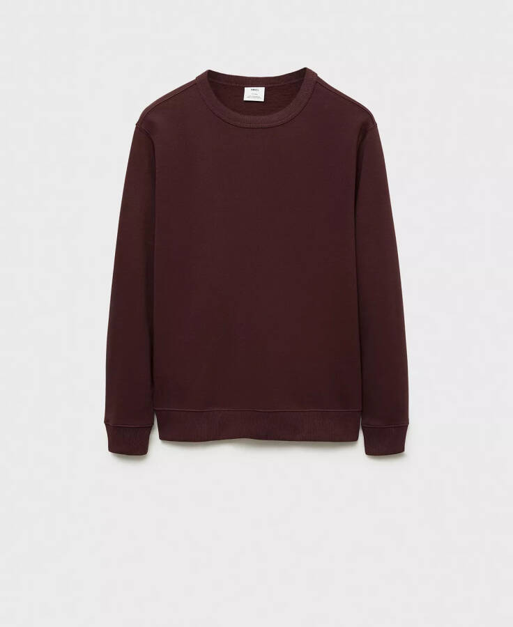 Men's Regular-Fit Cotton Sweatshirt Burgundy - 2
