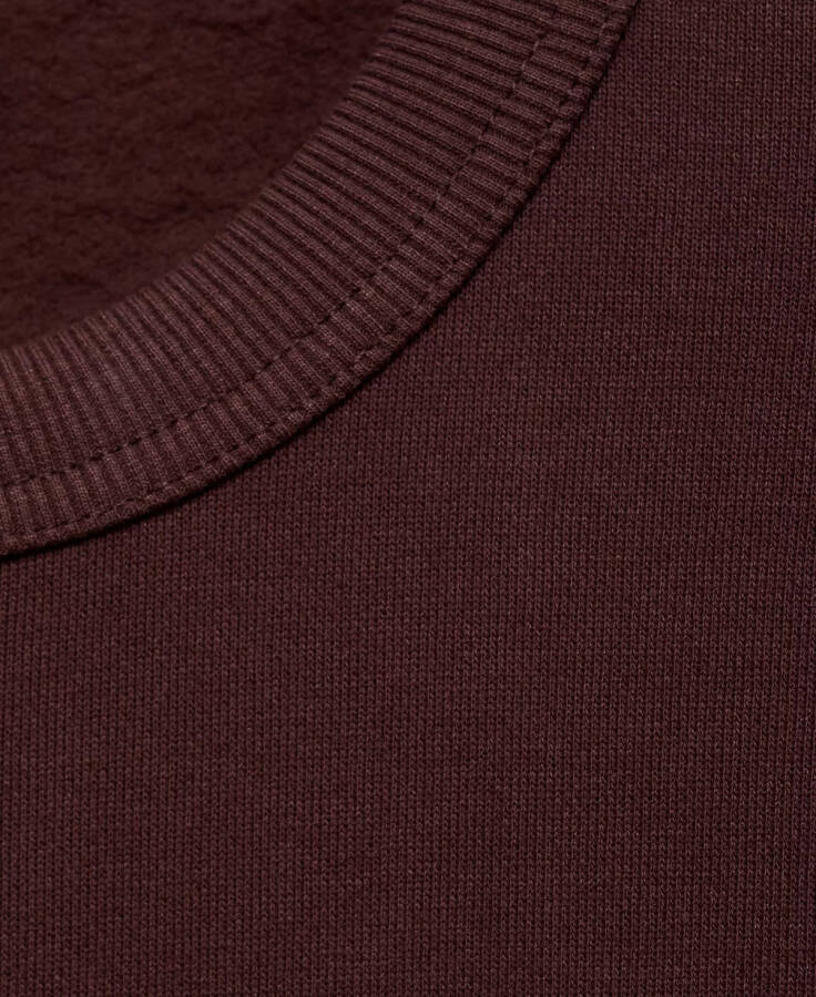 Men's Regular-Fit Cotton Sweatshirt Burgundy - 5