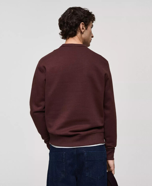 Men's Regular-Fit Cotton Sweatshirt Burgundy - 6