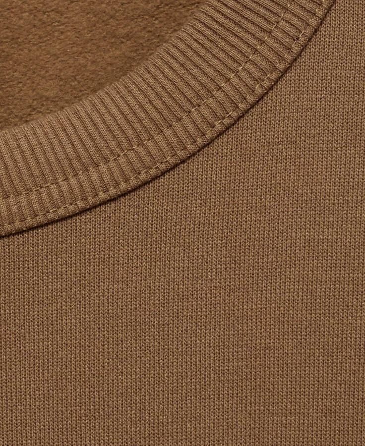 Men's Regular-Fit Cotton Sweatshirt Medium Brown - 2