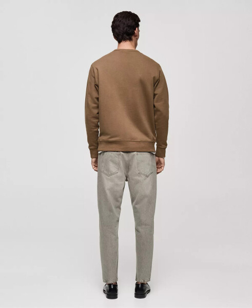 Men's Regular-Fit Cotton Sweatshirt Medium Brown - 3