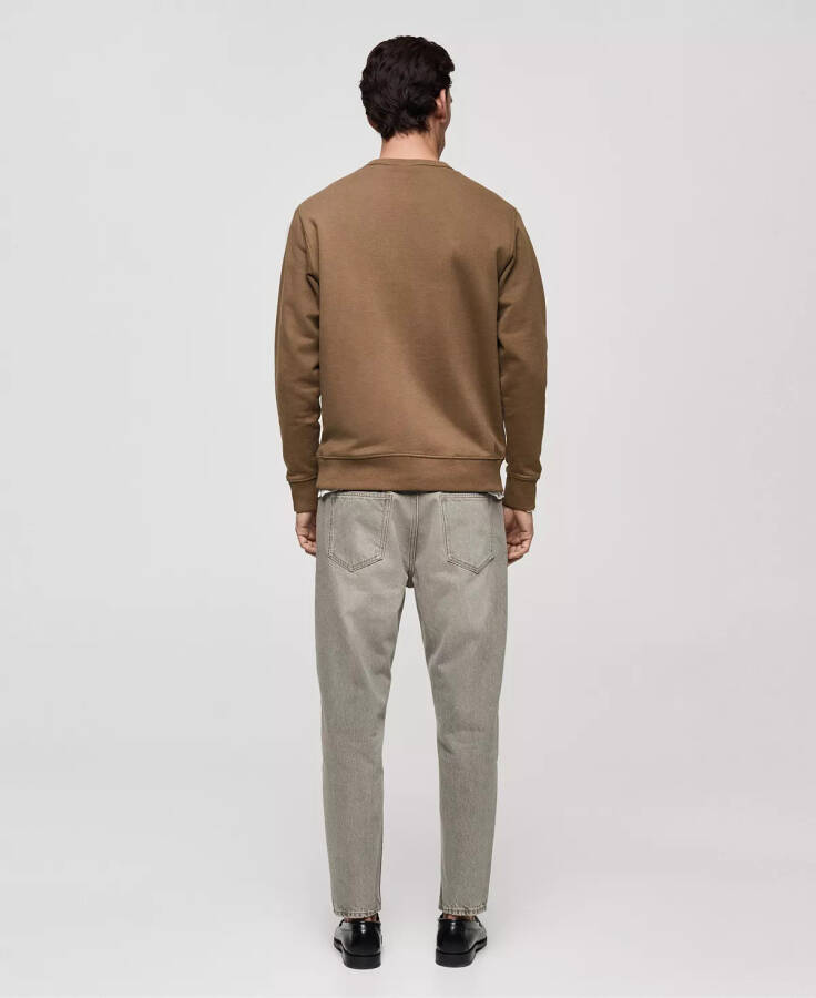 Men's Regular-Fit Cotton Sweatshirt Medium Brown - 3