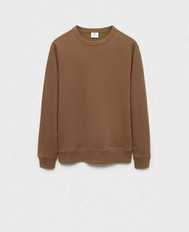 Men's Regular-Fit Cotton Sweatshirt Medium Brown - 5