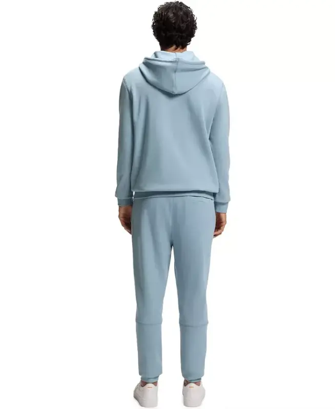 Men's Regular-Fit Cotton Terry Logo Patch Hoodie - Blue - 2