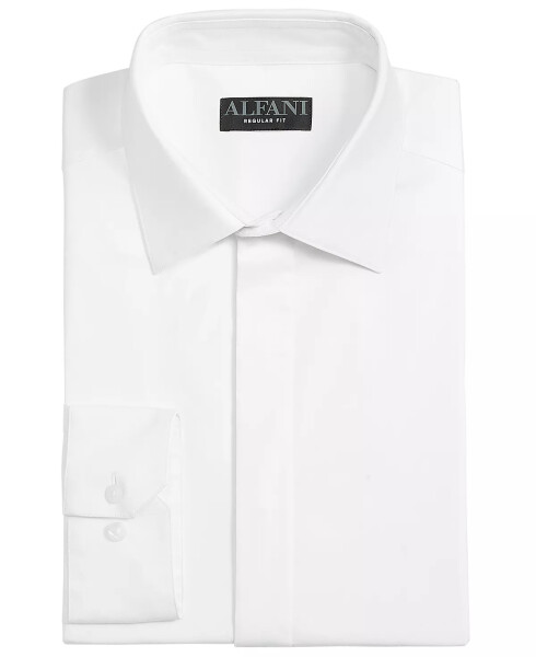 Men's Regular Fit Covered Placket Tuxedo Shirt, Created for Modazone Bright White - 3