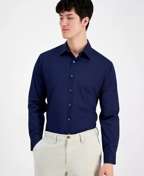 Men's Regular-Fit Dress Shirt, Created for Modazone-Blue Notte - CLUB ROOM (1)