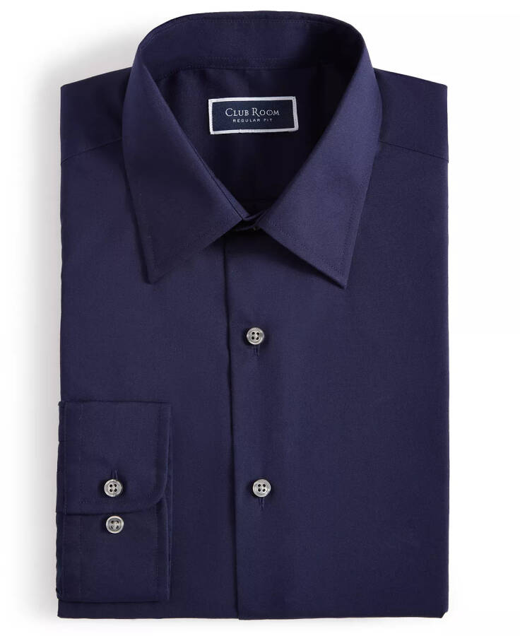 Men's Regular-Fit Dress Shirt, Created for Modazone-Blue Notte - 4